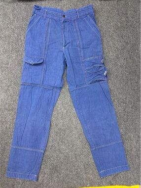 Vintage Bugle Boy Blue Cargo Pants Size 34L